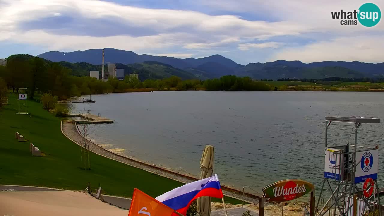 Webcam lago Velenje – Vista en directo desde Velenje Beach