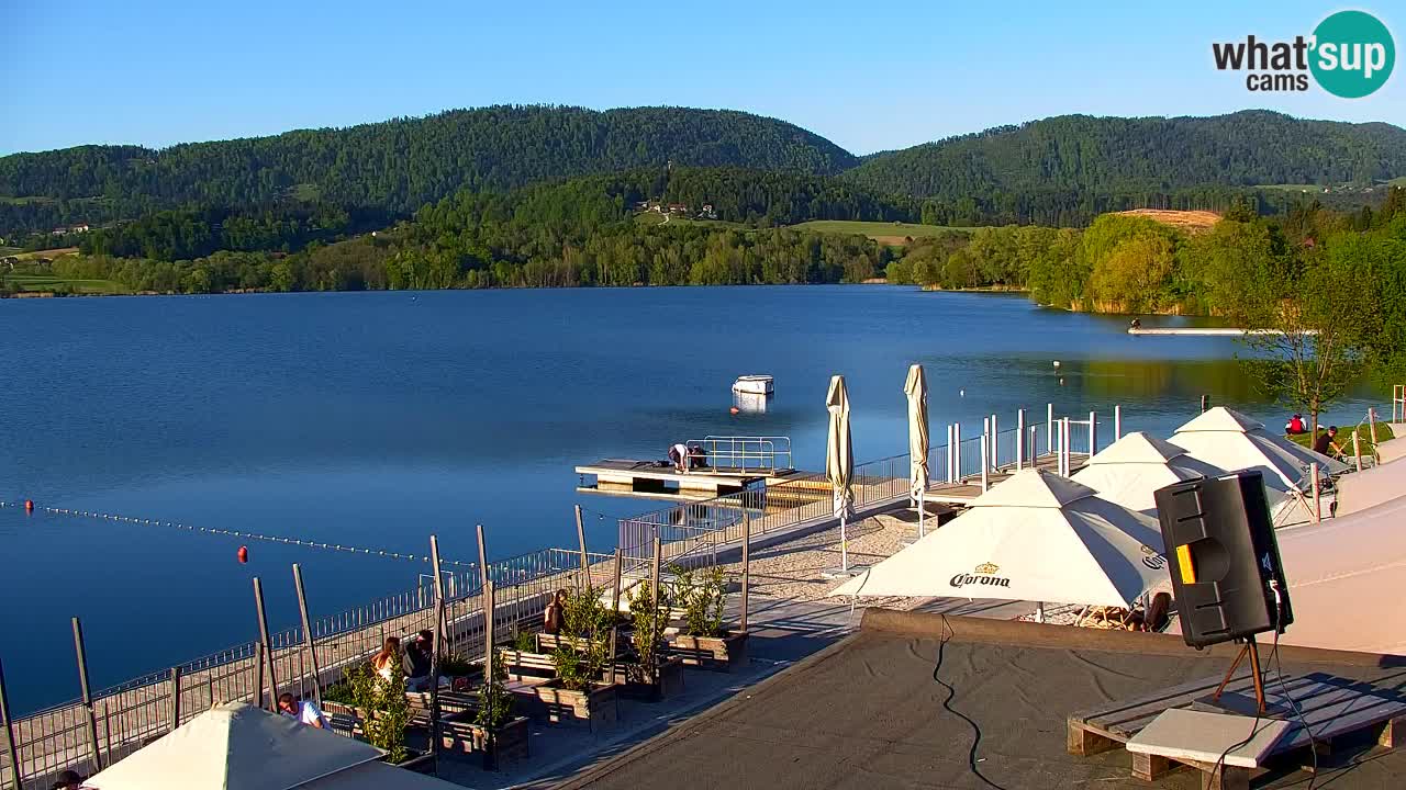 Webcam lago Velenje – Vista en directo desde Velenje Beach