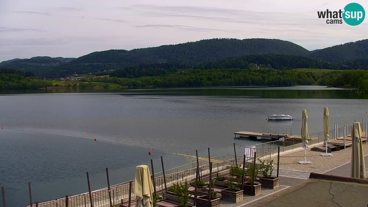 Spletna kamera Velenjsko jezero – Pogled v živo z Velenjske plaže