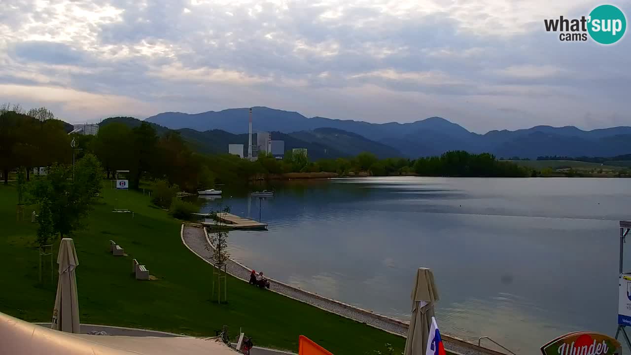 Webcam lago Velenje – Vista en directo desde Velenje Beach