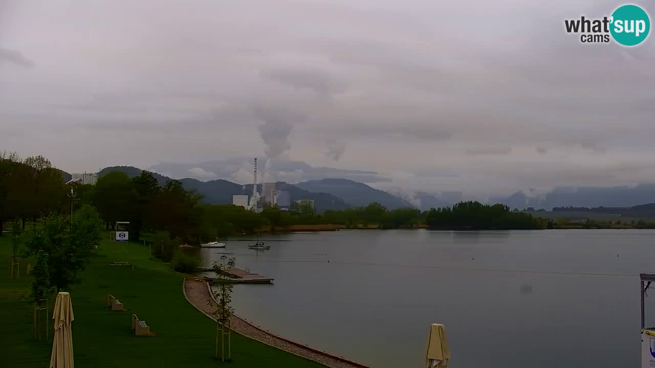 Webcam lago Velenje – Vista en directo desde Velenje Beach