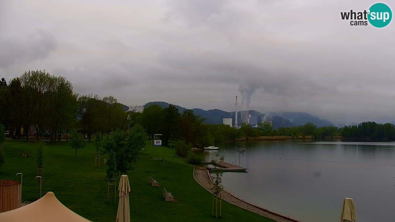 Webcam lago Velenje – Vista en directo desde Velenje Beach