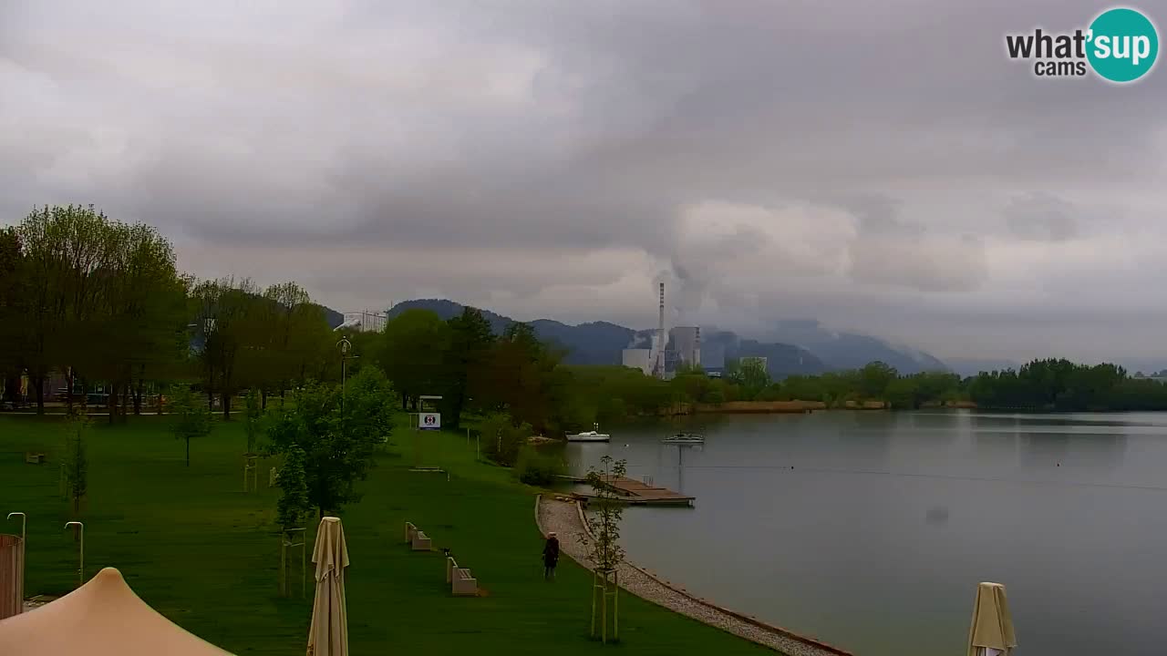Webcam lago Velenje – Vista en directo desde Velenje Beach