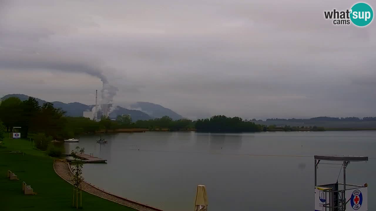 Webcam lac de Velenje – Vue en direct depuis Velenje Beach