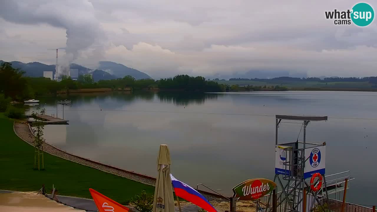 Webcam lago Velenje – Vista en directo desde Velenje Beach