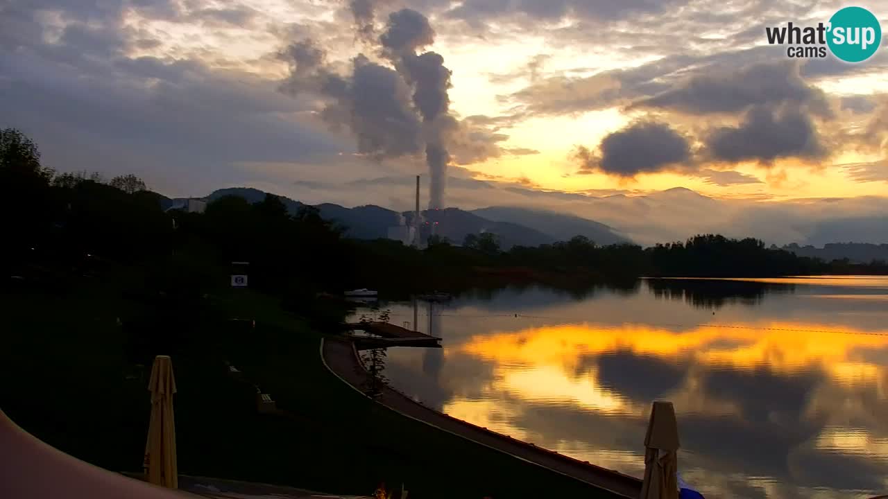 Webcam lago Velenje – Vista en directo desde Velenje Beach