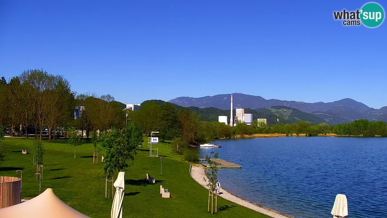 Webcam lago Velenje – Vista en directo desde Velenje Beach