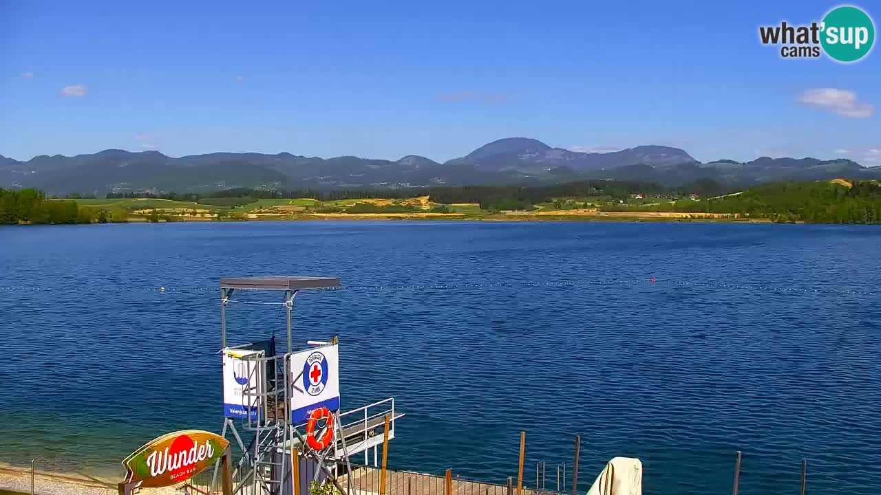 Webcam lac de Velenje – Vue en direct depuis Velenje Beach