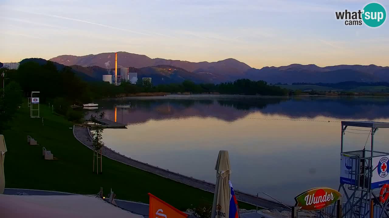 Webcam lac de Velenje – Vue en direct depuis Velenje Beach