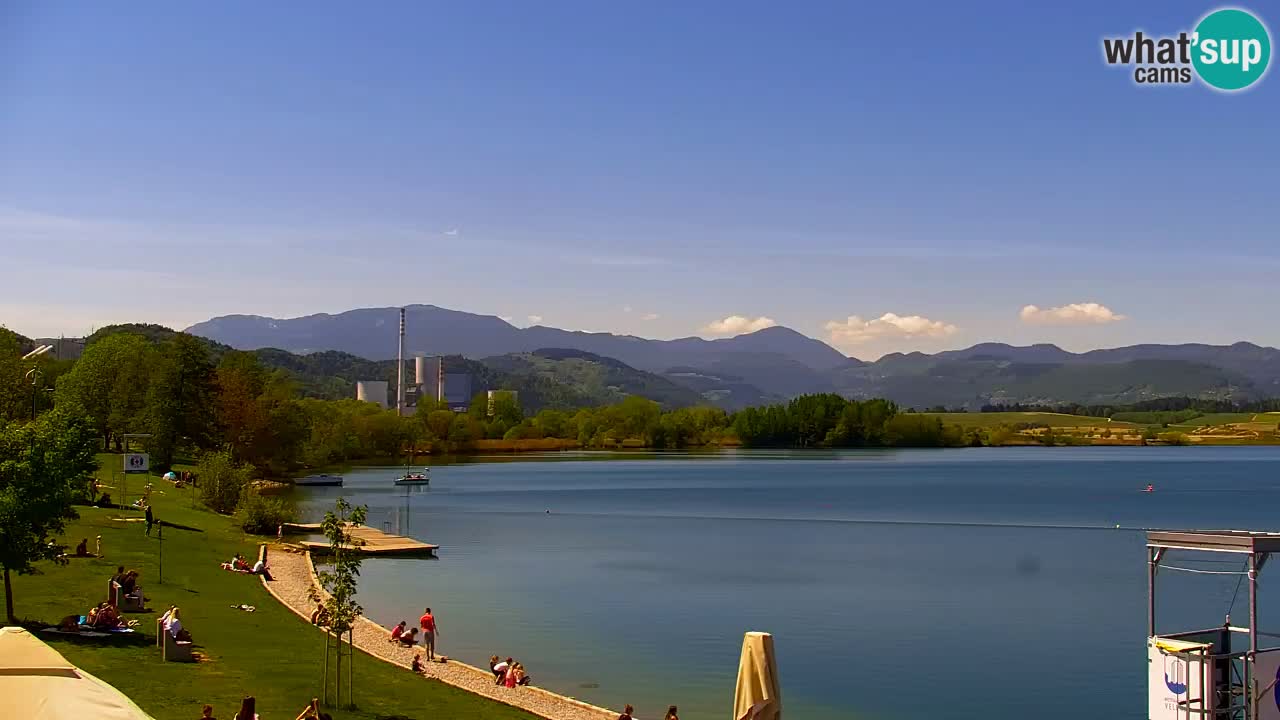 Webcam lago Velenje – Vista en directo desde Velenje Beach