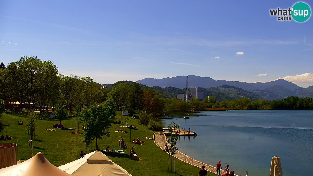 Webcam lago Velenje – Vista en directo desde Velenje Beach