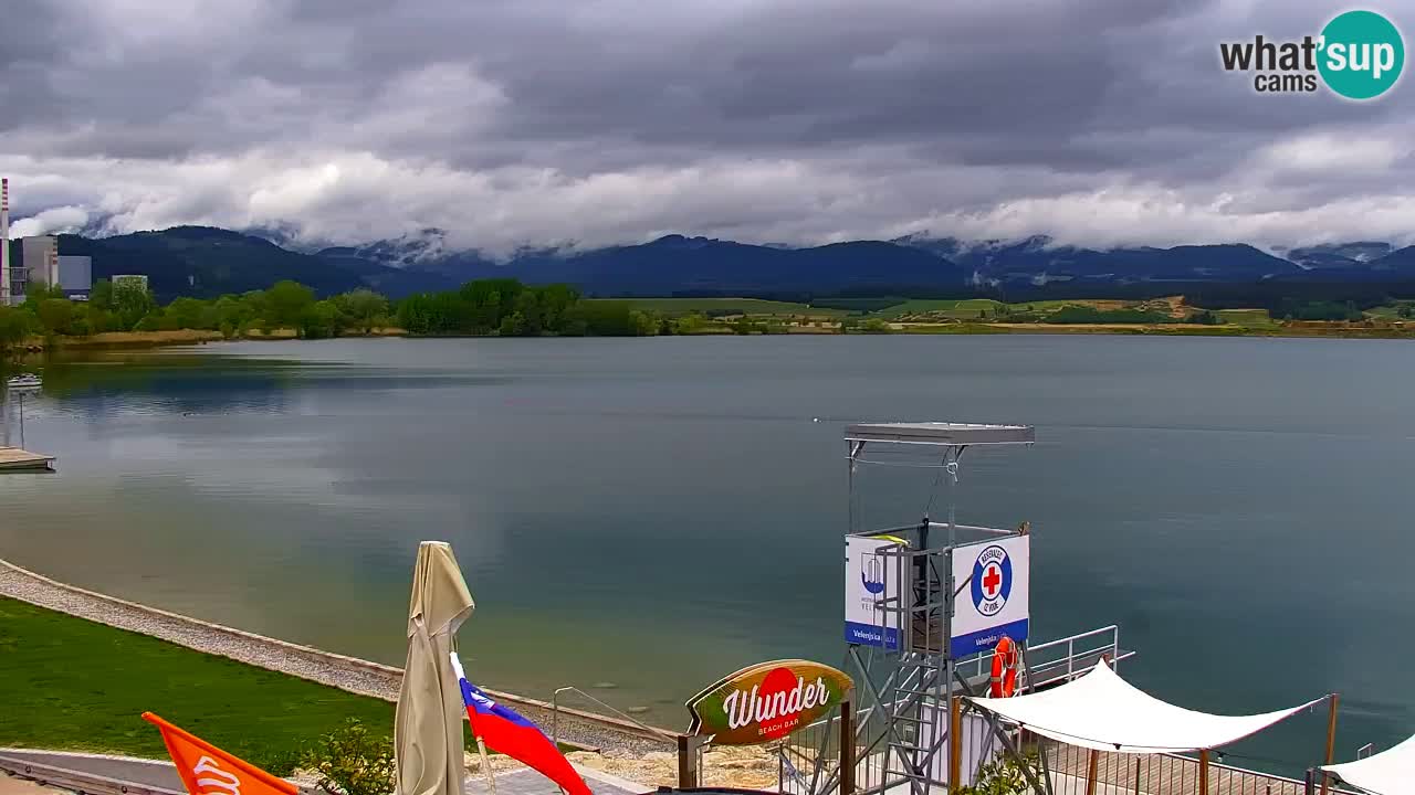 Webcam lago Velenje – Vista en directo desde Velenje Beach