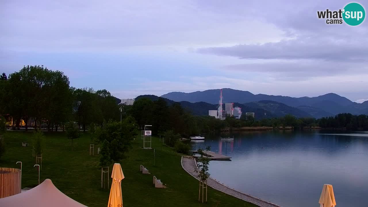 Webcam lago Velenje – Vista en directo desde Velenje Beach