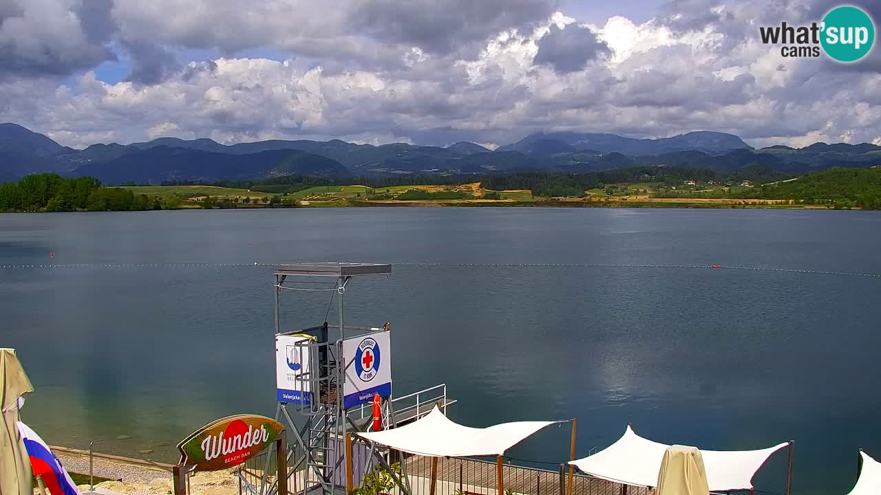 Webcam lago Velenje – Vista en directo desde Velenje Beach