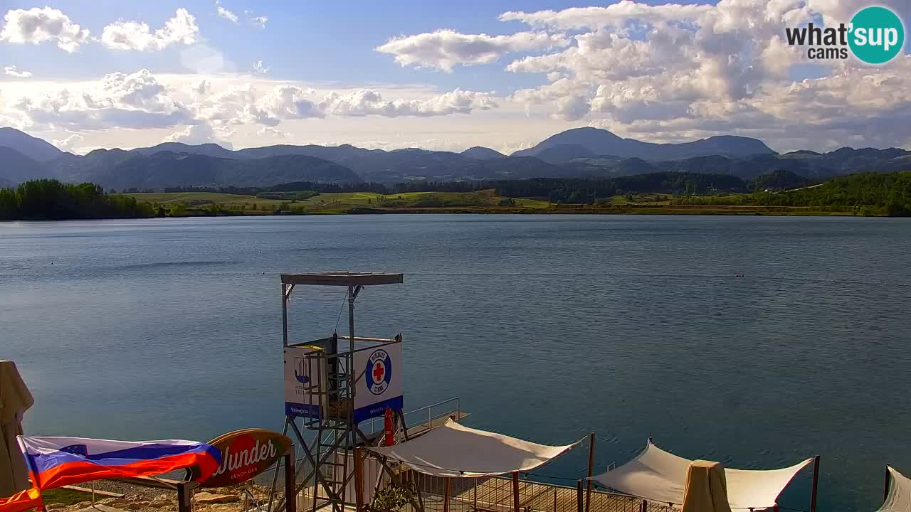 Webcam lac de Velenje – Vue en direct depuis Velenje Beach