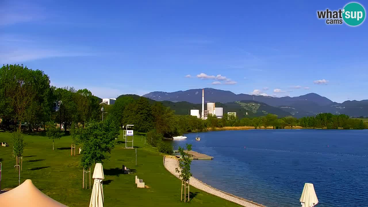 Webcam lago Velenje – Vista en directo desde Velenje Beach