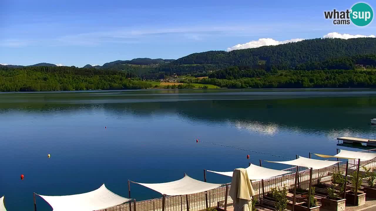 Spletna kamera Velenjsko jezero – Pogled v živo z Velenjske plaže