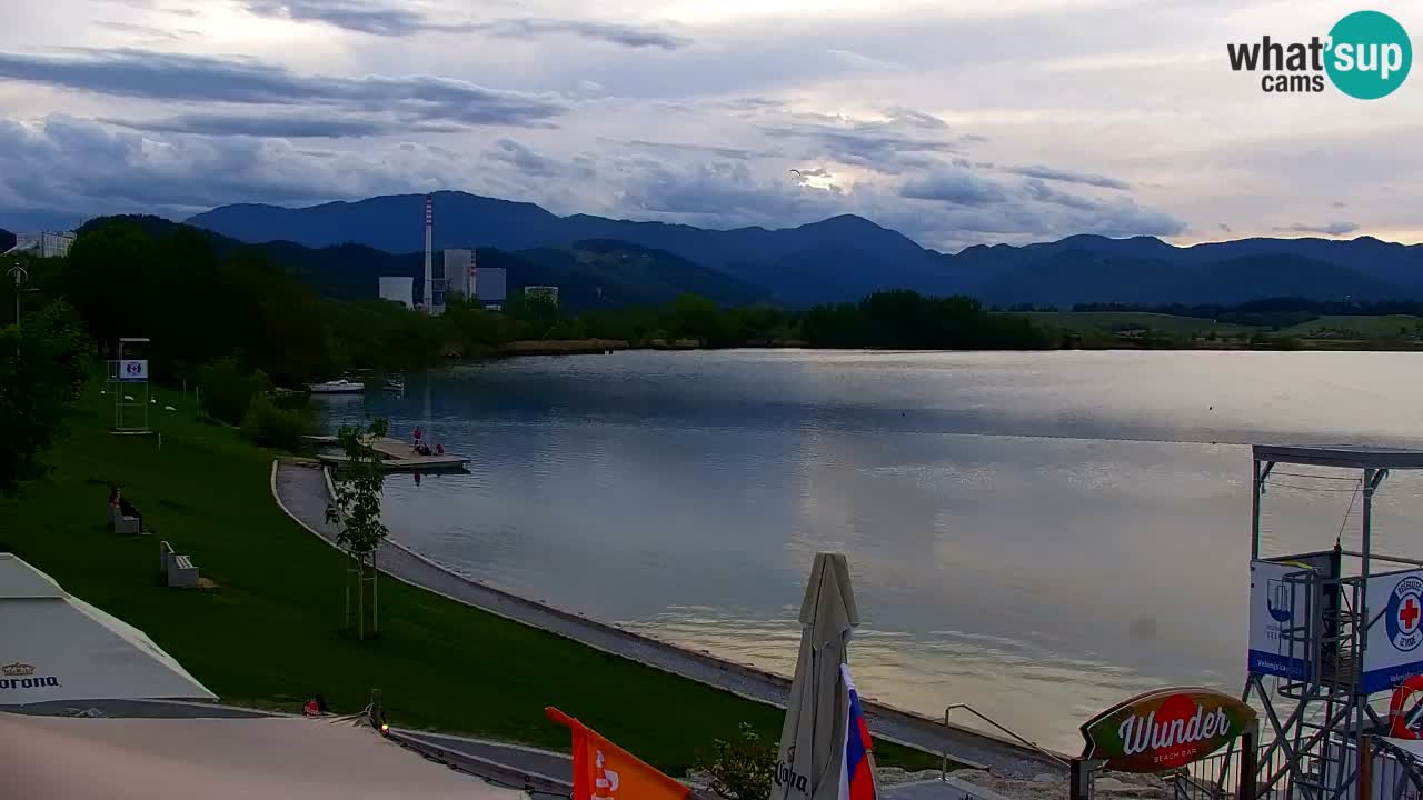 Webcam lago Velenje – Vista en directo desde Velenje Beach