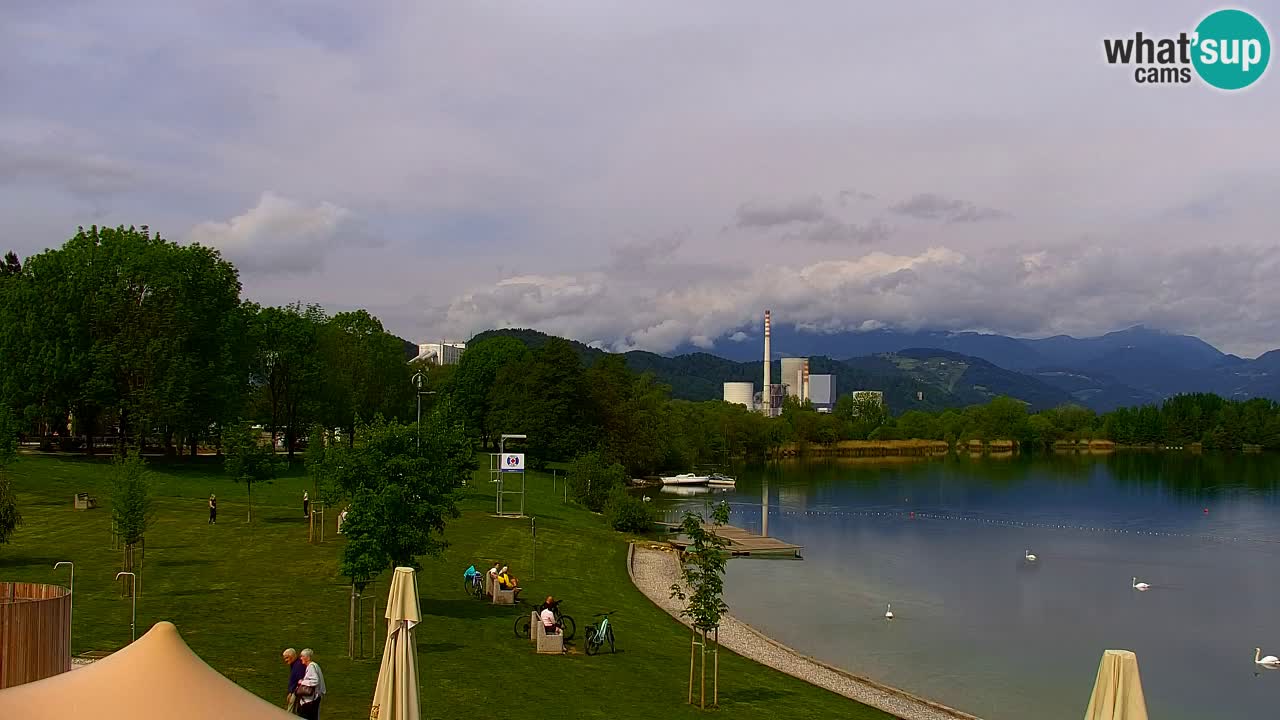 Webcam lago Velenje – Vista en directo desde Velenje Beach