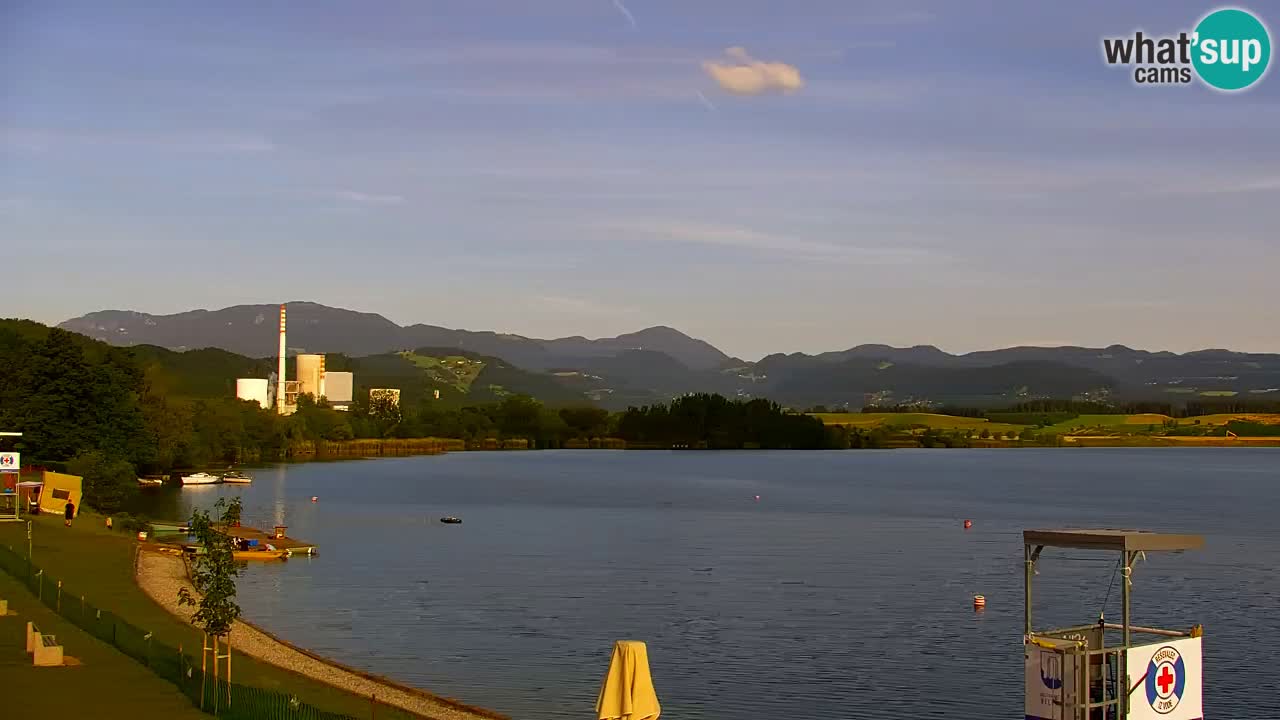 Webcam lac de Velenje – Vue en direct depuis Velenje Beach