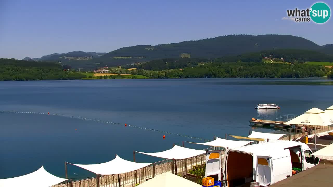 Spletna kamera Velenjsko jezero – Pogled v živo z Velenjske plaže