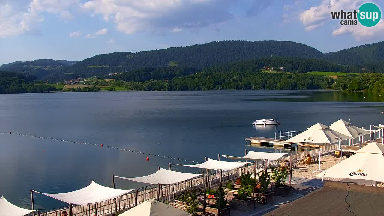 Spletna kamera Velenjsko jezero – Pogled v živo z Velenjske plaže