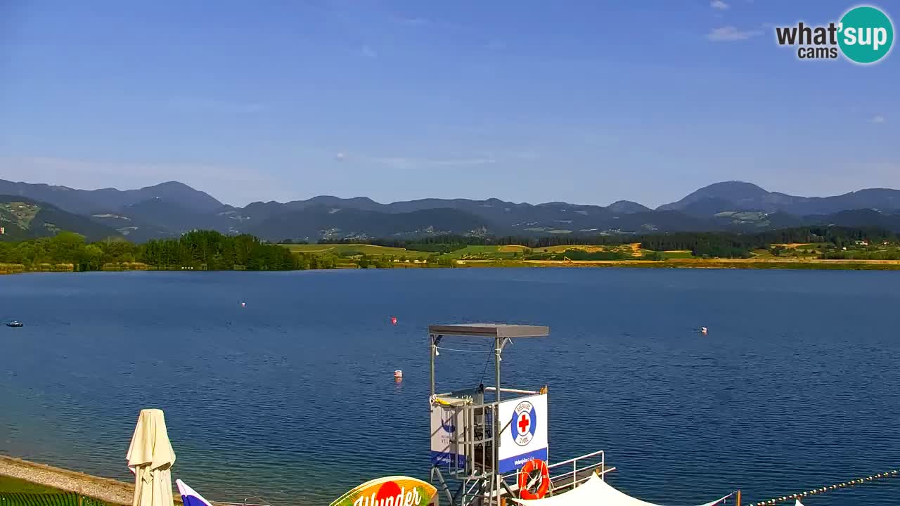 Webcam lago Velenje – Vista en directo desde Velenje Beach