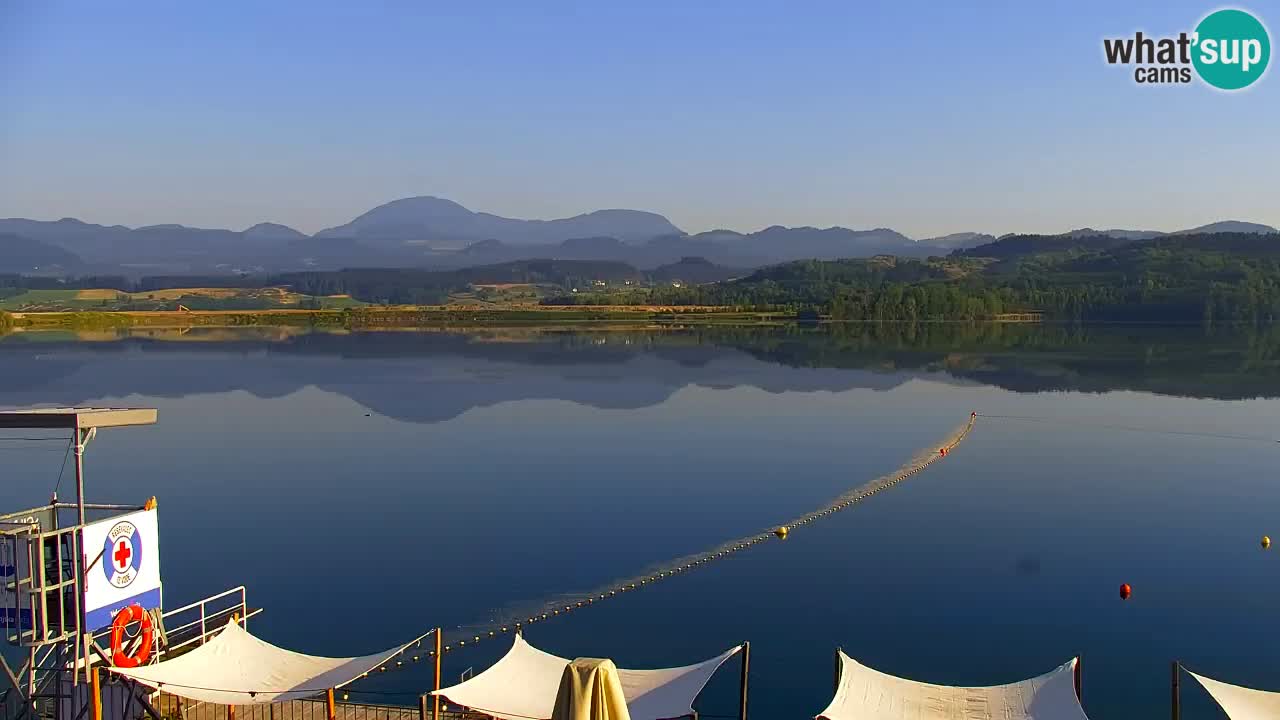 Webcam lac de Velenje – Vue en direct depuis Velenje Beach