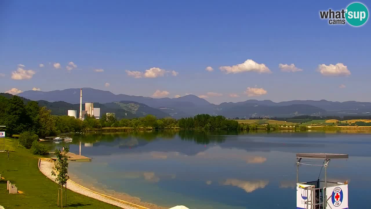 Webcam lago Velenje – Vista en directo desde Velenje Beach