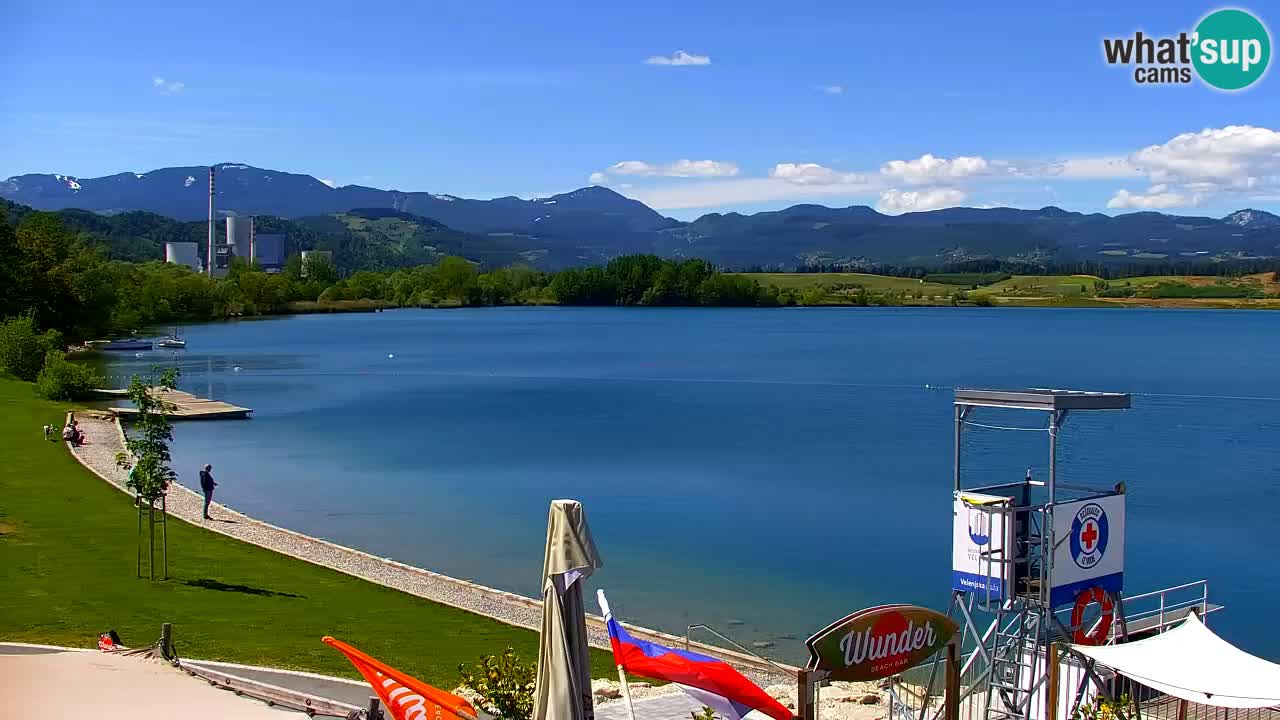 Webcam lac de Velenje – Vue en direct depuis Velenje Beach