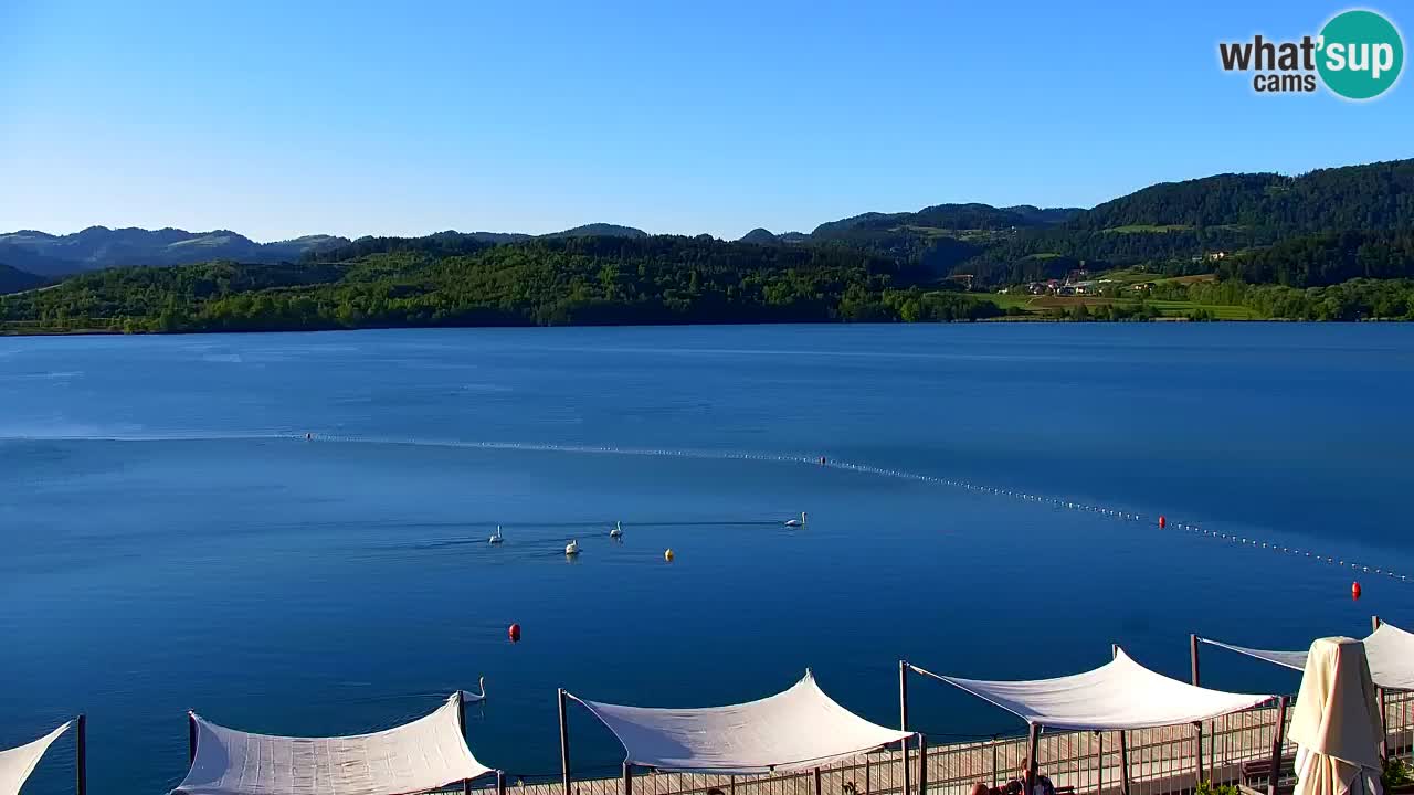 Webcam lac de Velenje – Vue en direct depuis Velenje Beach