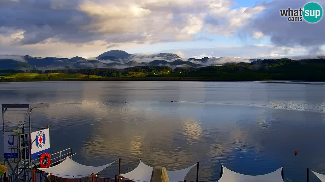 Webcam lac de Velenje – Vue en direct depuis Velenje Beach