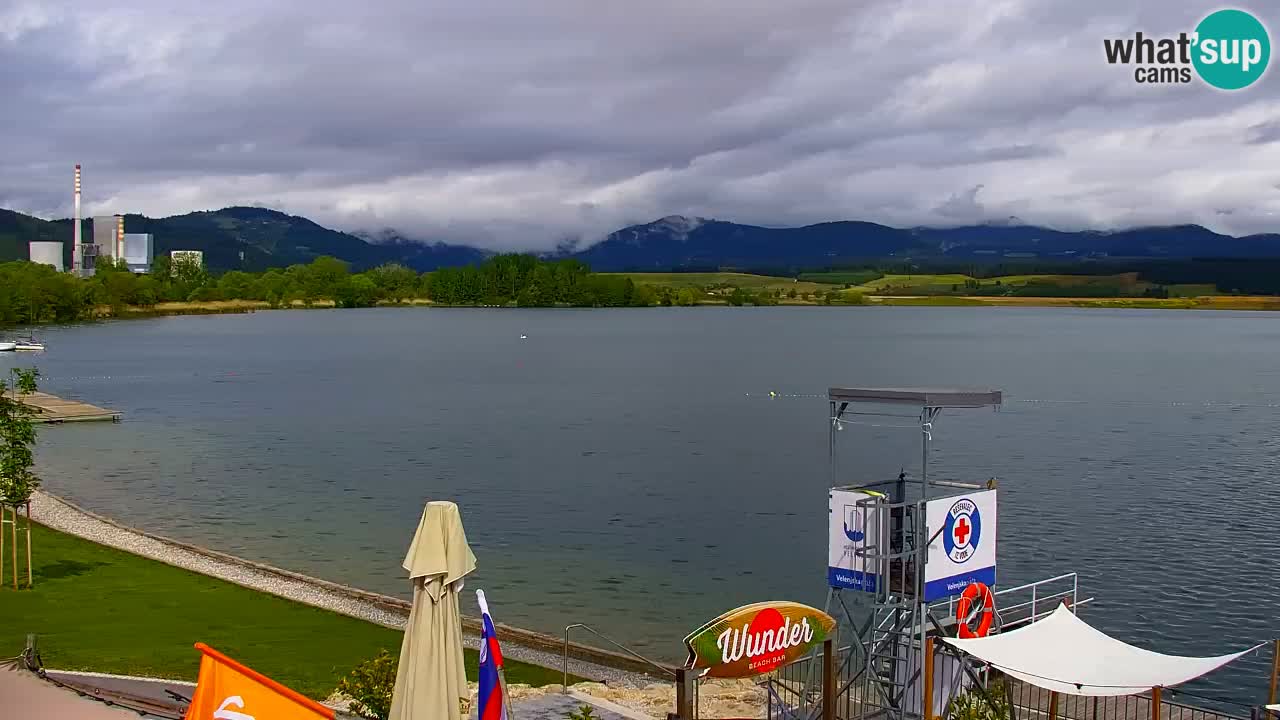 Webcam lago Velenje – Vista en directo desde Velenje Beach