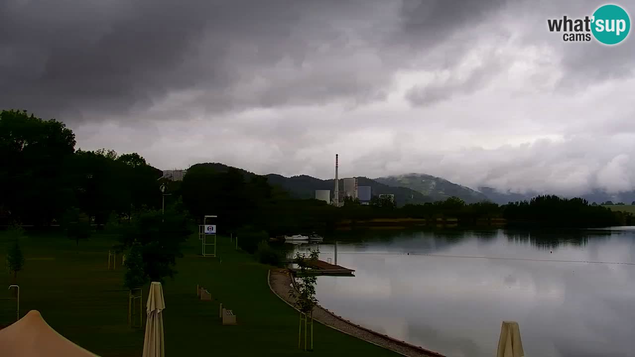 Webcam lago Velenje – Vista en directo desde Velenje Beach