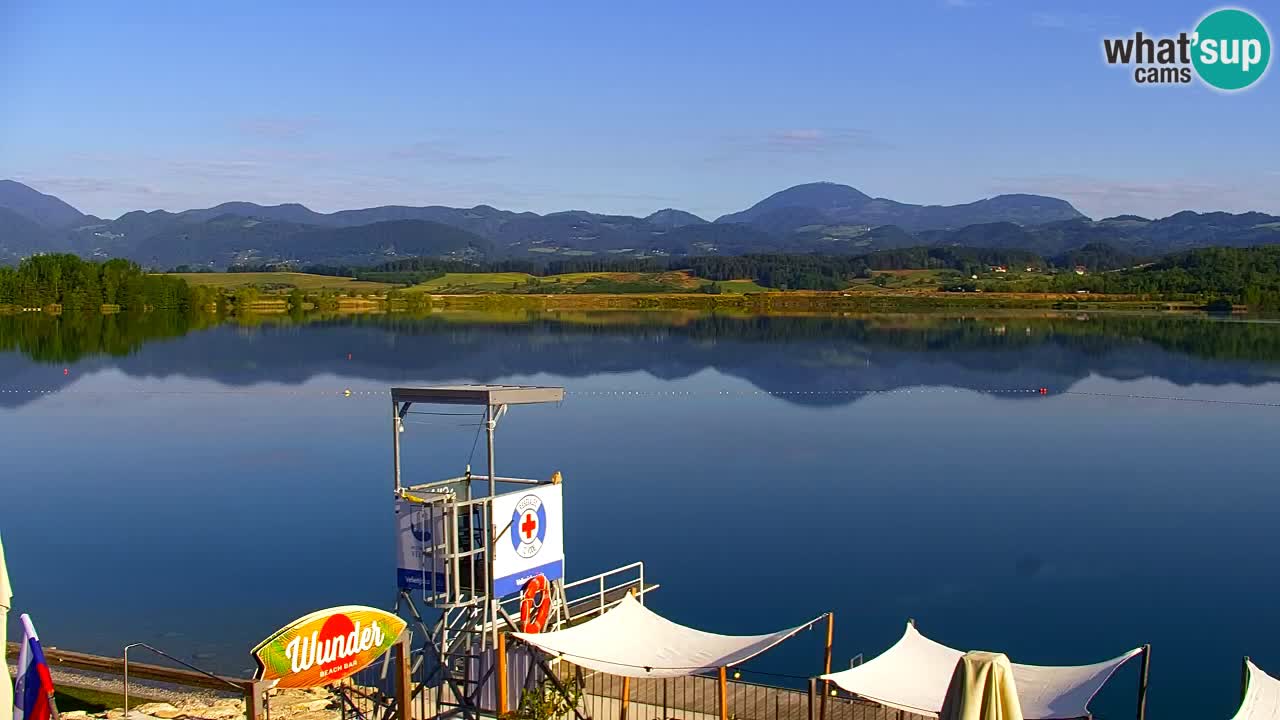 Webcam lago Velenje – Vista en directo desde Velenje Beach