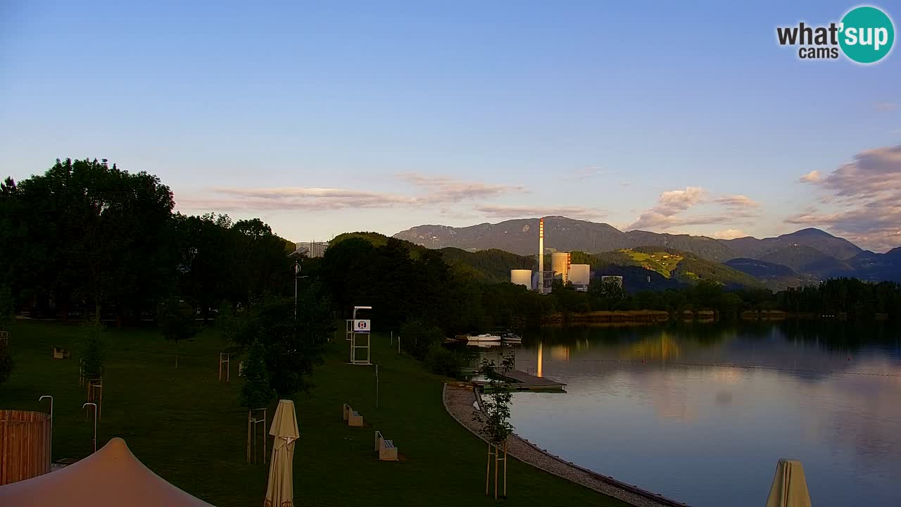 Webcam lago Velenje – Vista en directo desde Velenje Beach