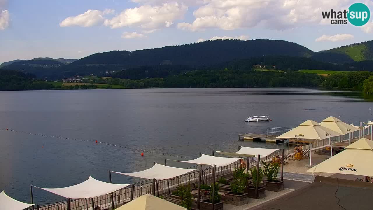 Spletna kamera Velenjsko jezero – Pogled v živo z Velenjske plaže