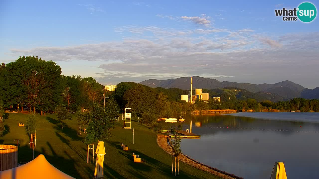 Webcam lago Velenje – Vista en directo desde Velenje Beach