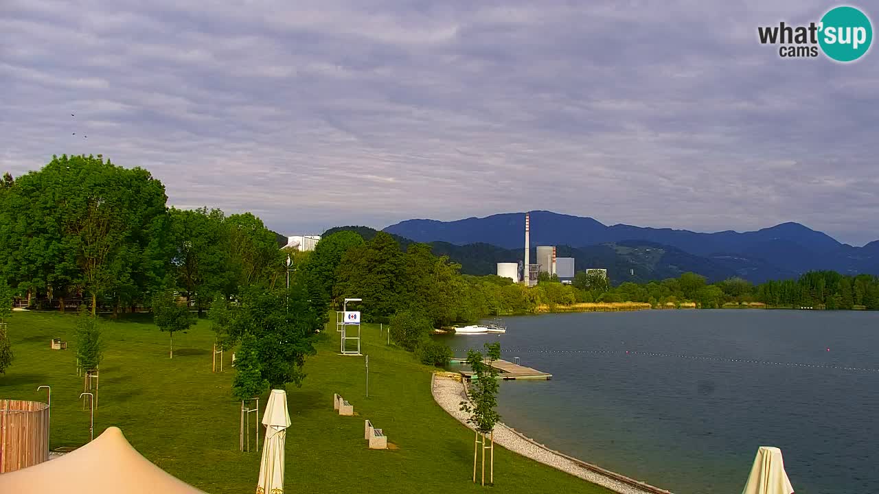 Webcam lago Velenje – Vista en directo desde Velenje Beach