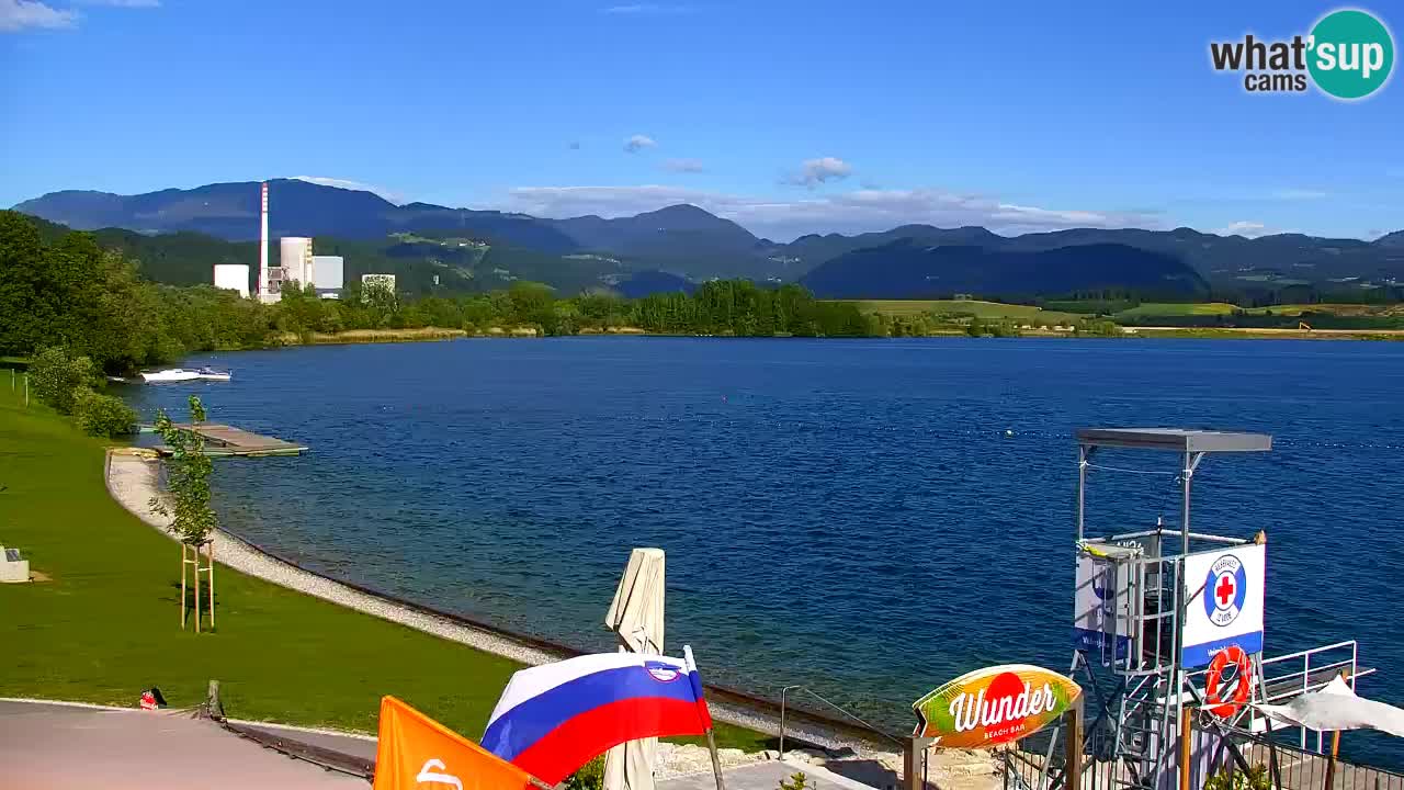 Webcam lago Velenje – Vista en directo desde Velenje Beach