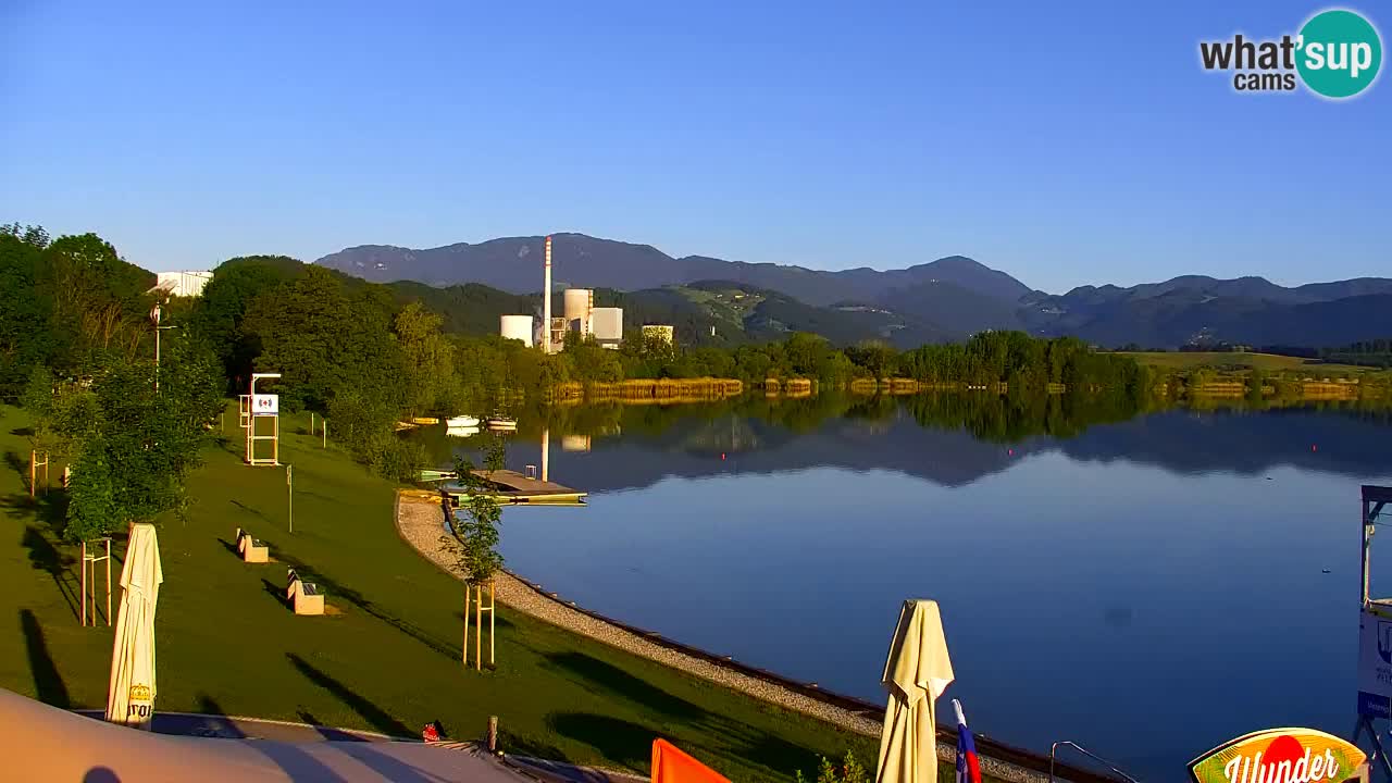 Web kamera Velenjsko jezero – Plaža Velenje uživo