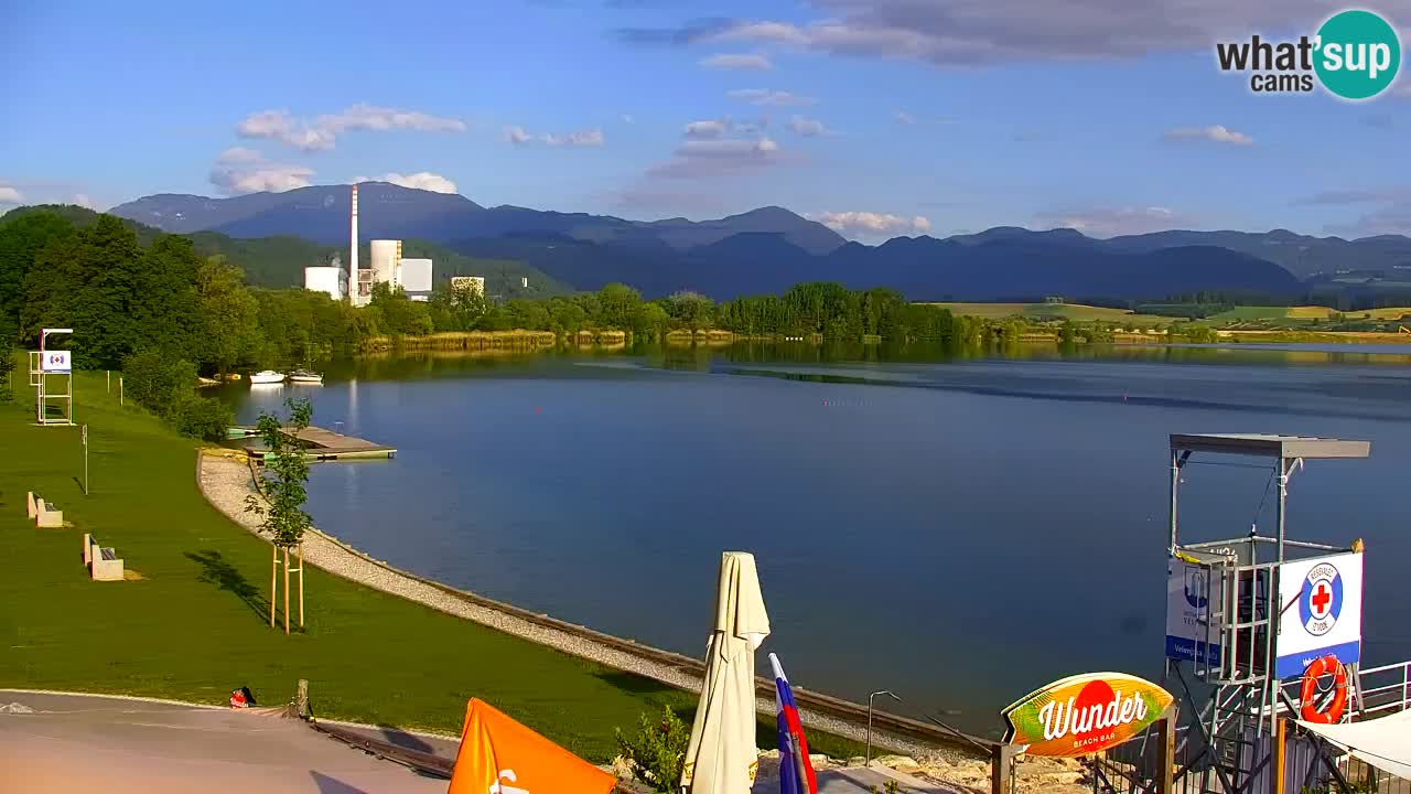 Webcam lago Velenje – Vista en directo desde Velenje Beach