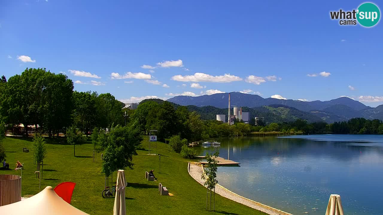 Webcam lago Velenje – Vista en directo desde Velenje Beach