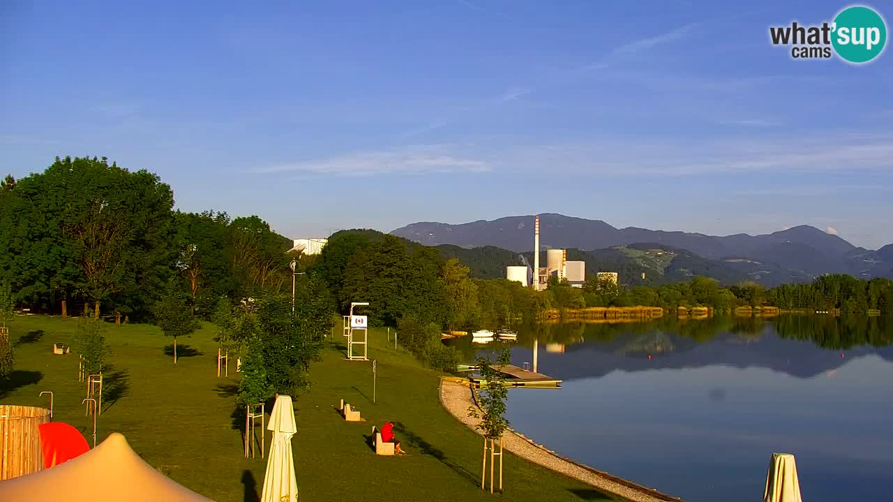 Webcam lac de Velenje – Vue en direct depuis Velenje Beach