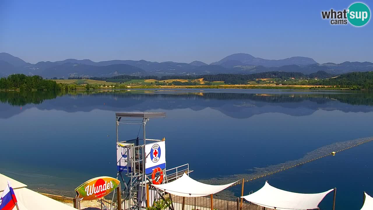 Webcam lac de Velenje – Vue en direct depuis Velenje Beach