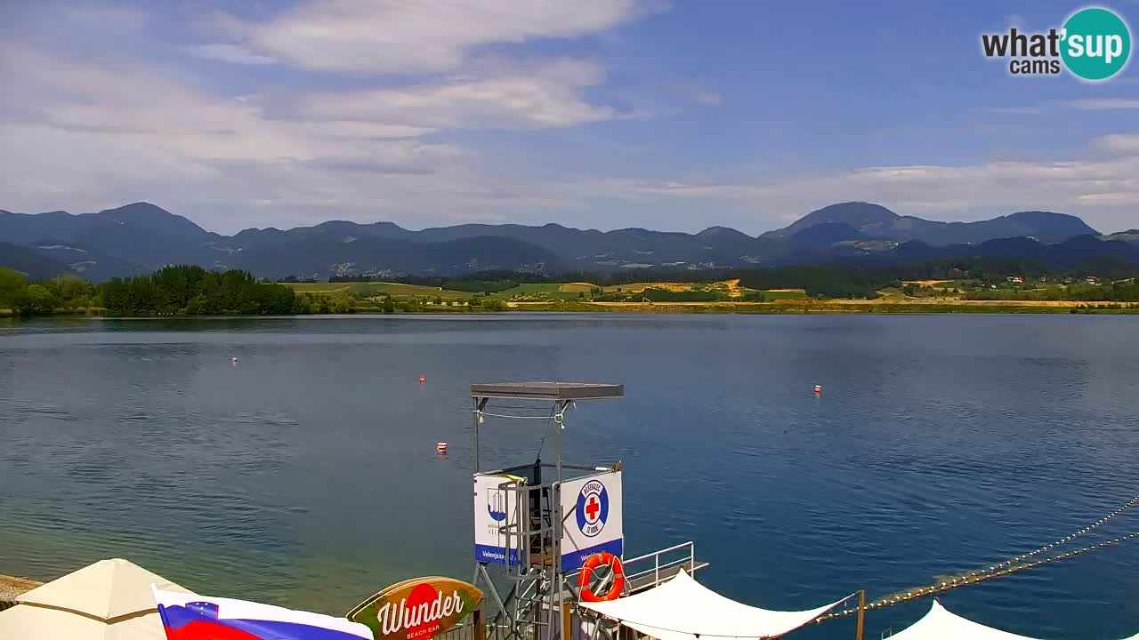 Webcam lac de Velenje – Vue en direct depuis Velenje Beach
