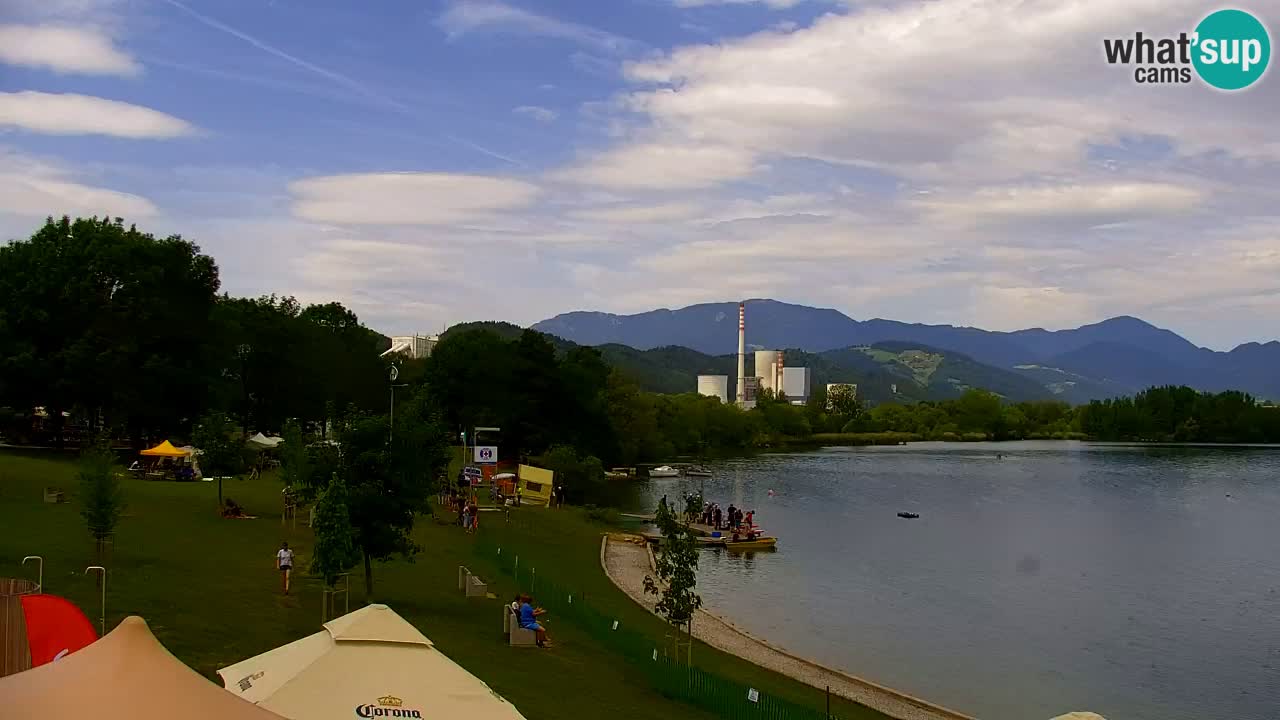 Webcam lago Velenje – Vista en directo desde Velenje Beach