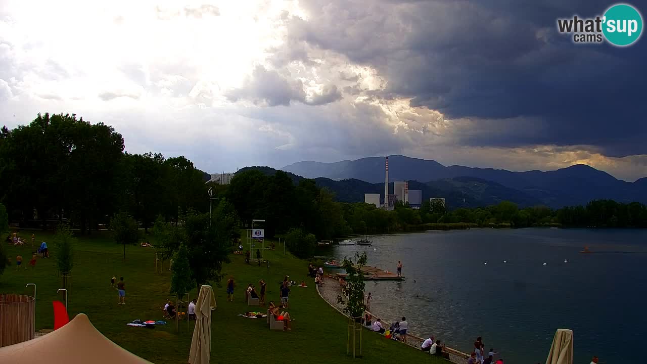 Webcam lago Velenje – Vista en directo desde Velenje Beach