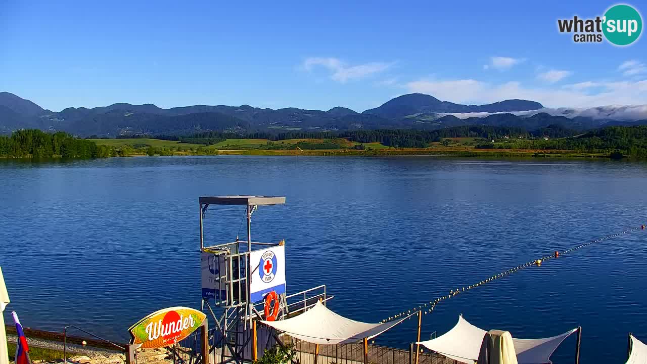 Webcam lago Velenje – Vista en directo desde Velenje Beach