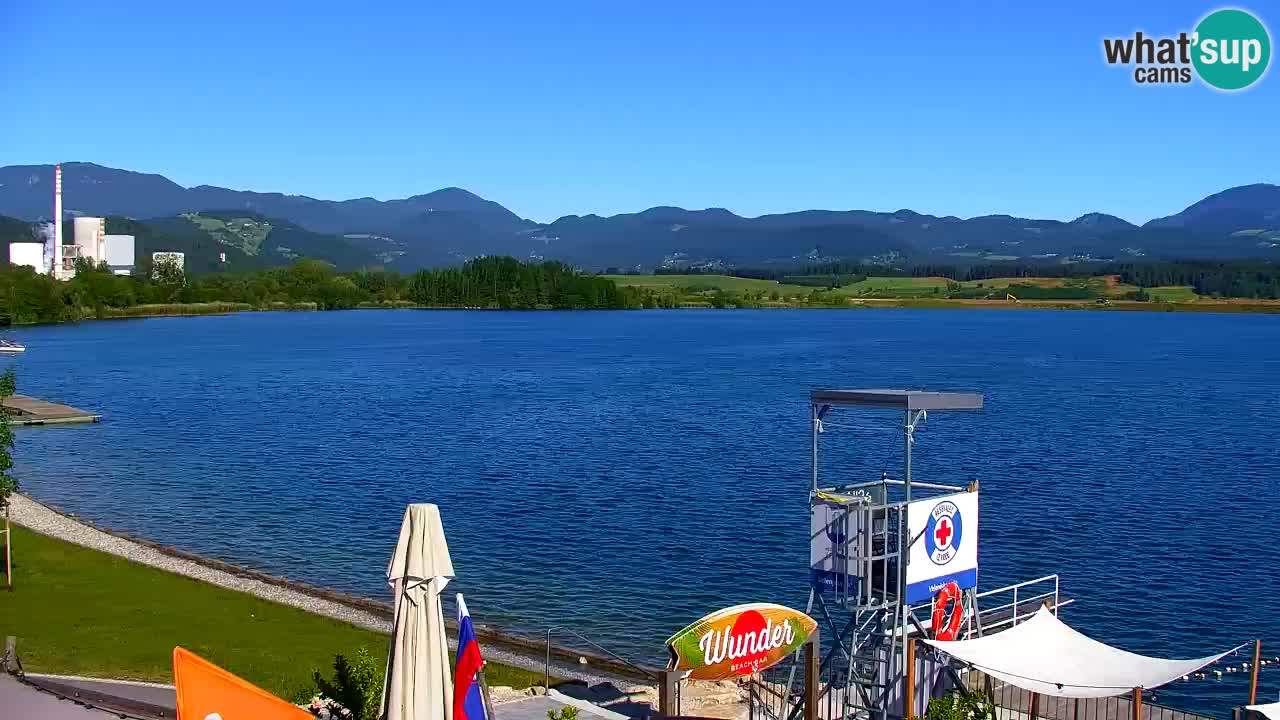 Webcam lago Velenje – Vista en directo desde Velenje Beach
